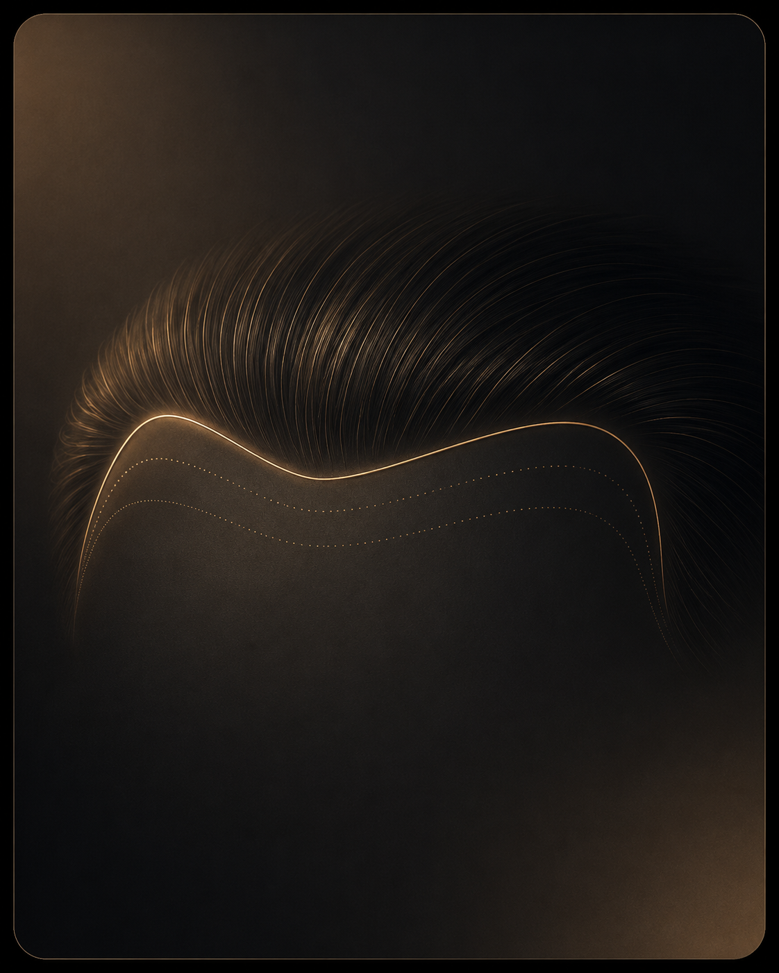 Hairline design planning illustration